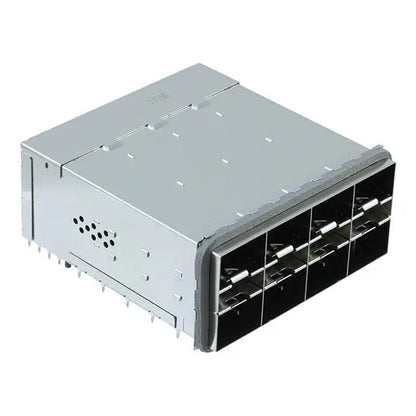 TE 3-2180324-1 zSFP+ Cage Ganged (2x4) Connector 32 Gb/s EMI Springs