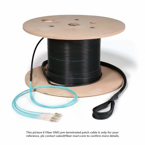 8 Fibers FC to FC OM1/OM2 Multimode MultiFiber PreTerminated Breakout Trunk Cable