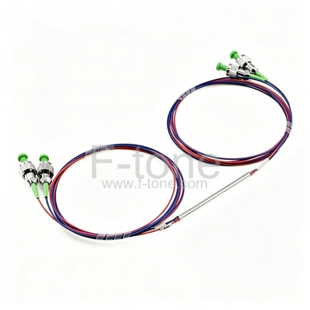 1x2 Polarization Maintaining Coupler PM1550 Fiber FBT Coupler Splitter 1550nm 1m Slow Axis