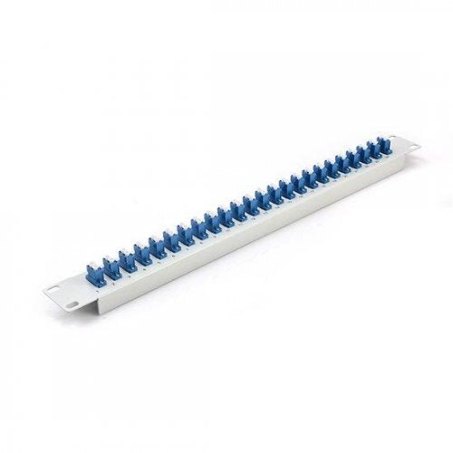 48 Fibers, 24 Ports LC Duplex OS2 Single Mode Adapters, 1U High 19' Fiber Patch Panel