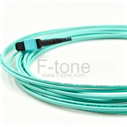 12 Fibers OM3 Multimode 12 Strands MTP Jumper Cable 3.0mm LSZH/Riser