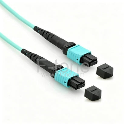 12 Fibers OM3 Multimode 12 Strands MTP Jumper Cable 3.0mm LSZH/Riser