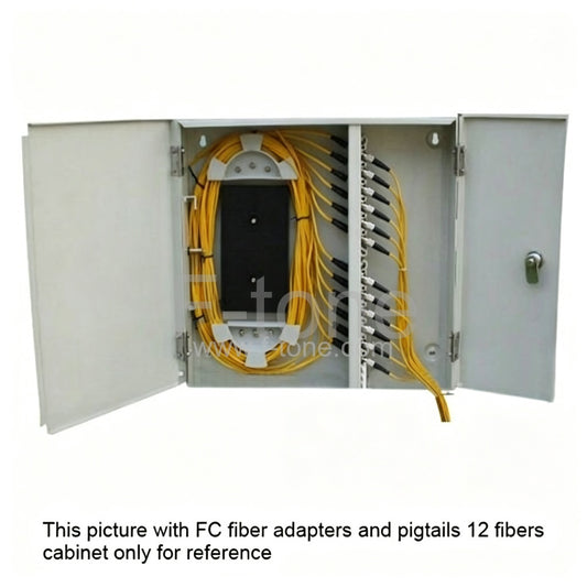 12 Fibers FM (05) A-24A LC Outdoor Wall Mountable Fiber Terminal Box as Distribution Box with Pigtails and Adapters