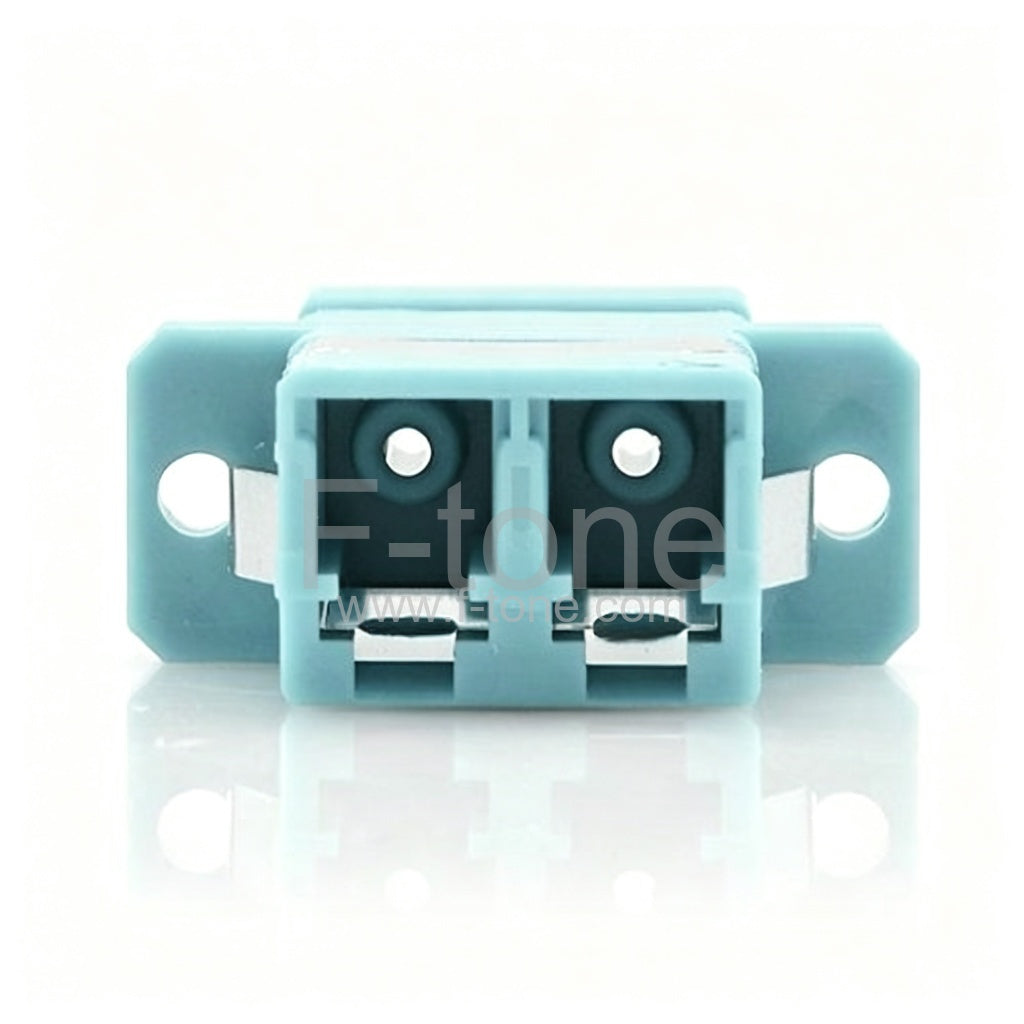 LC/UPC to LC/UPC OM3 Duplex SC Type With Flange Plastic Fiber Adapter