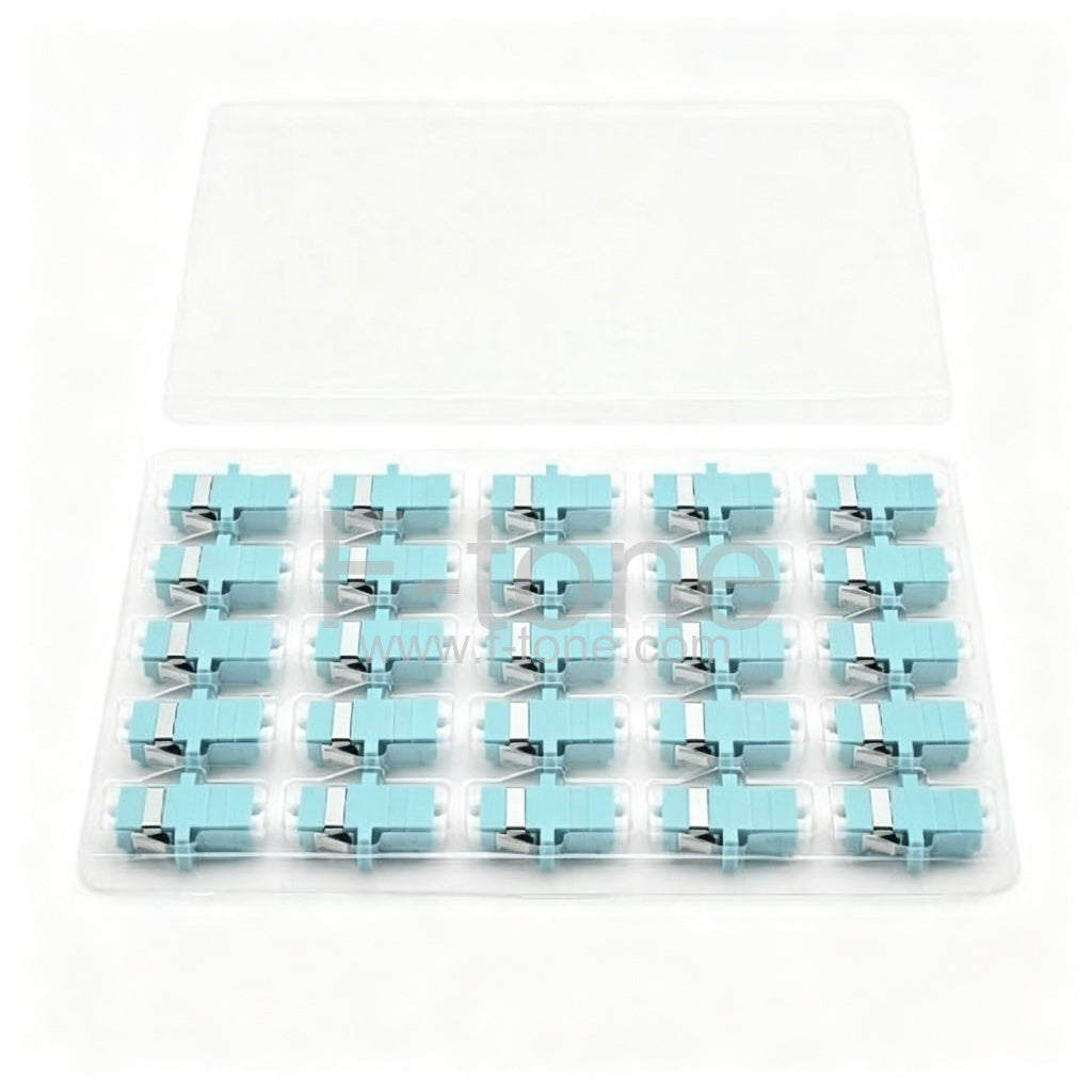LC/UPC to LC/UPC OM3 Duplex SC Type With Flange Plastic Fiber Adapter