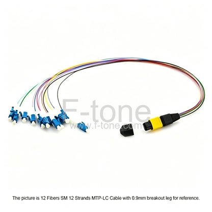 12 Fibers Single-Mode 12 Strands MTP Harness Cable 3.0mm LSZH/Riser