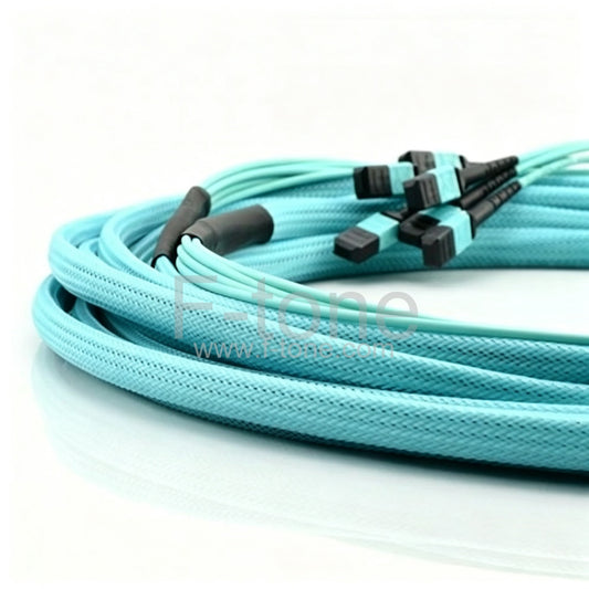 72 Fibers OM4 Multimode 12 Strands MTP Breakout Cable 3.0mm LSZH/Riser