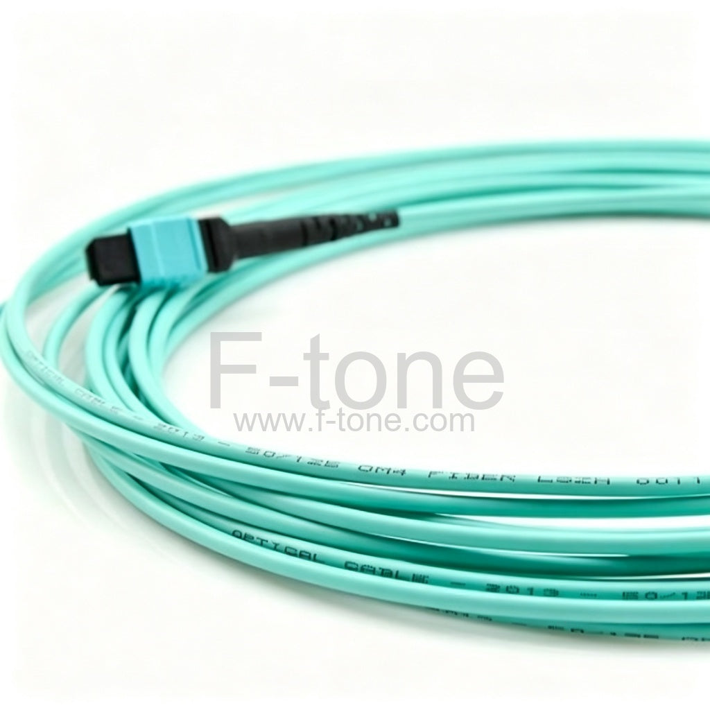96 Fibers OM4 Multimode 12 Strands MTP Breakout Cable 3.0mm LSZH/Riser