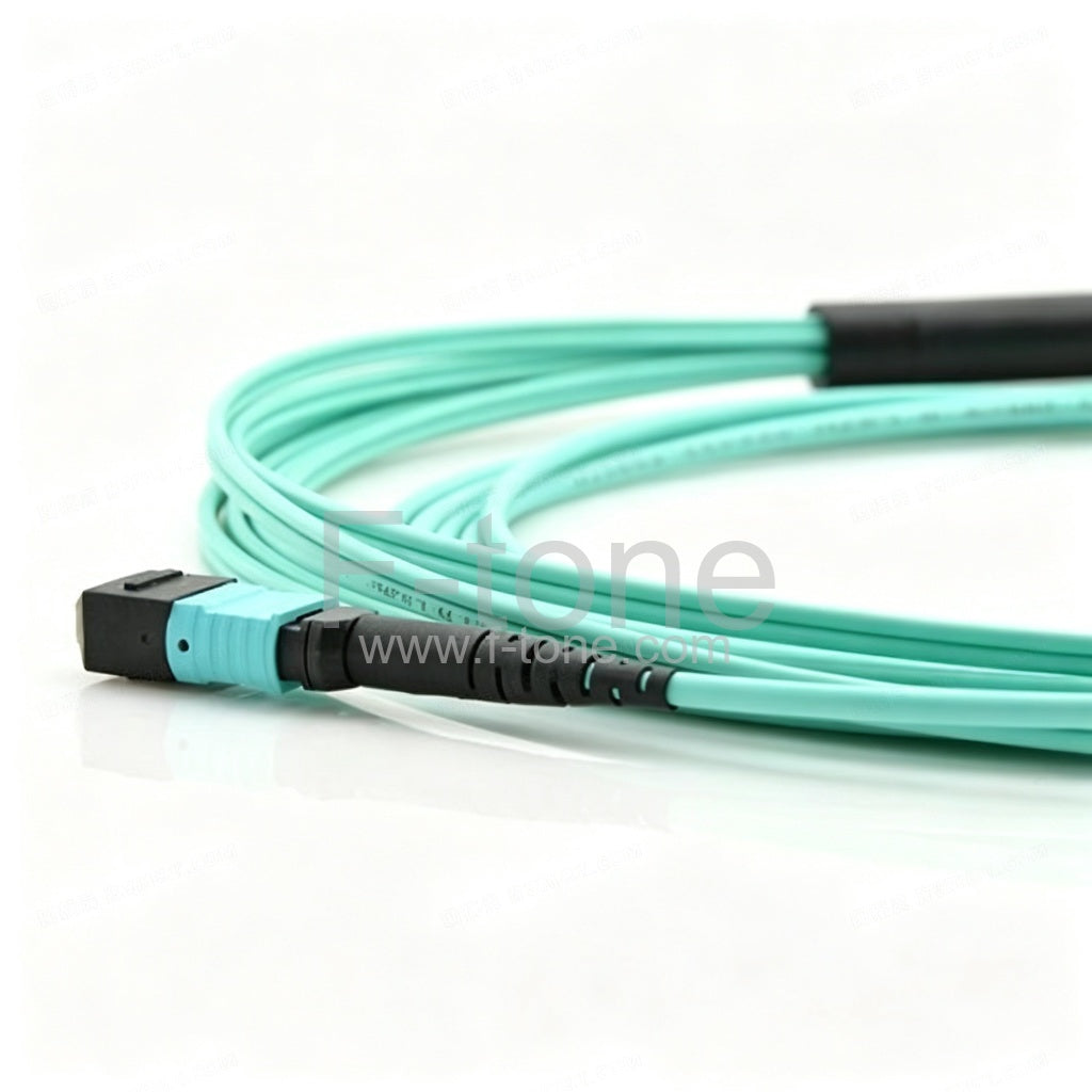 MTP-16 Fibers OM4 Multimode 16 Strands MTP Breakout Cable 3.0mm LSZH/Riser