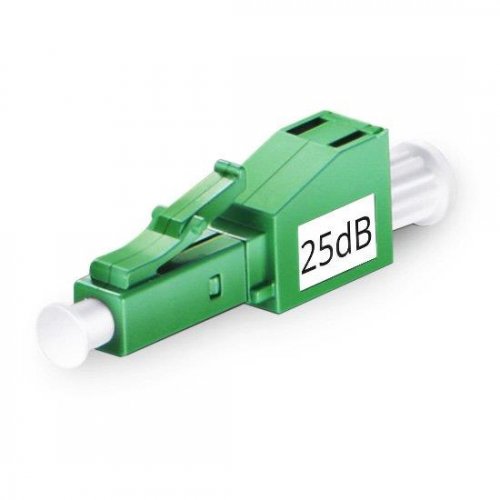 LC/APC Singlemode Fixed Fiber Optic Attenuator, Male to Female, 1~25dB