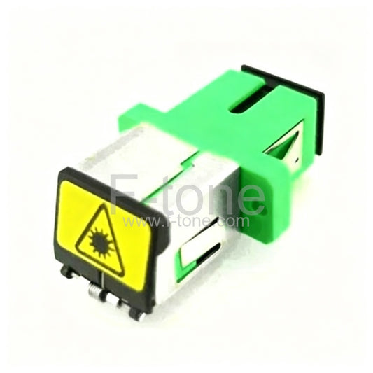 SC/APC to SC/APC Singlemode Simplex With Open Shutter Plastic Fiber Adapter
