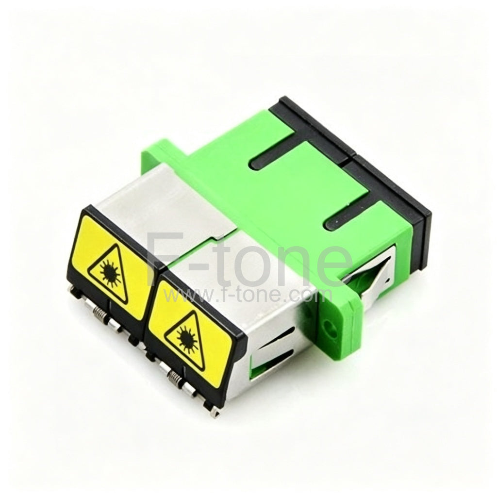 SC/APC to SC/APC Singlemode Duplex With Open Shutter Plastic Fiber Adapter