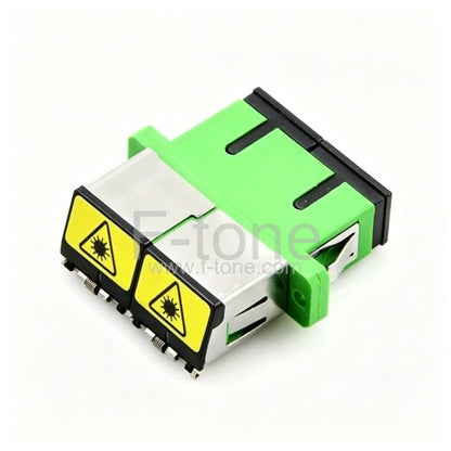 SC/APC to SC/APC Singlemode Duplex With Open Shutter Plastic Fiber Adapter