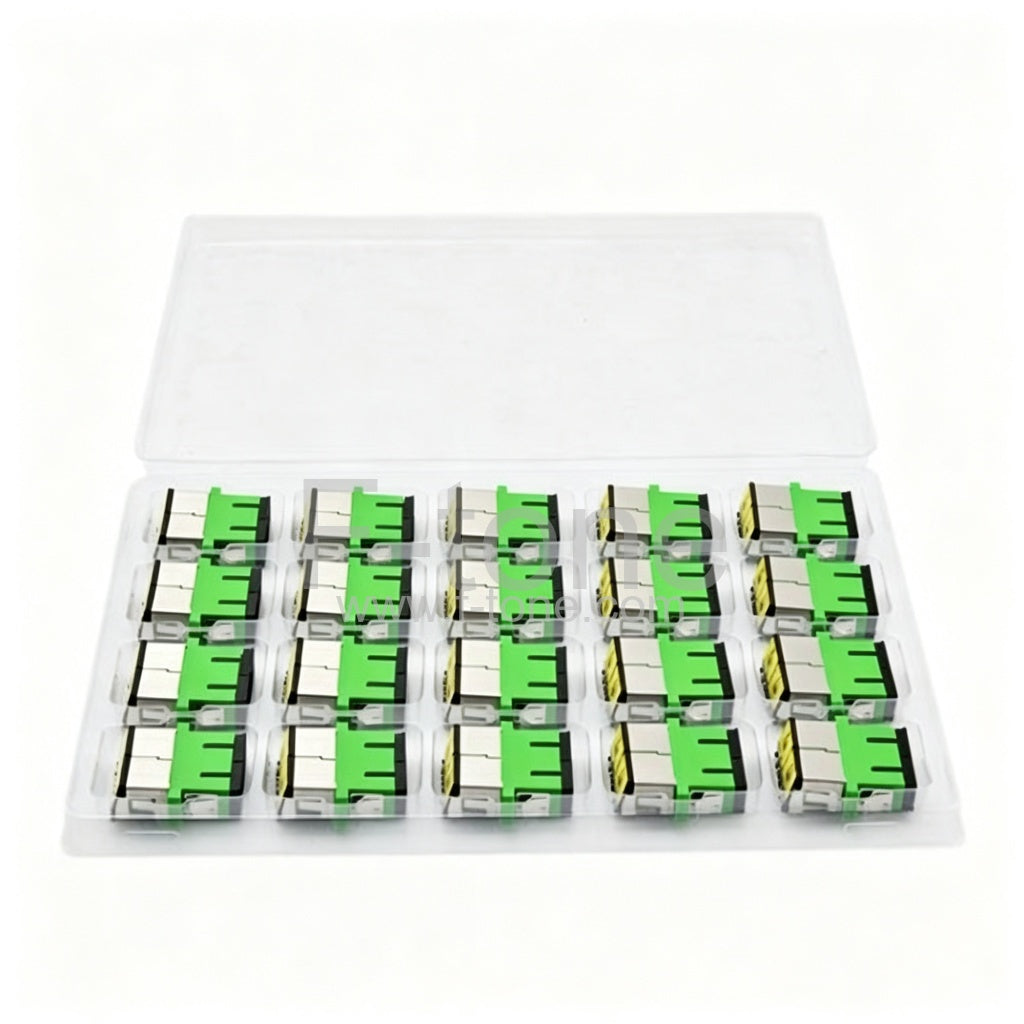 SC/APC to SC/APC Singlemode Duplex With Open Shutter Plastic Fiber Adapter