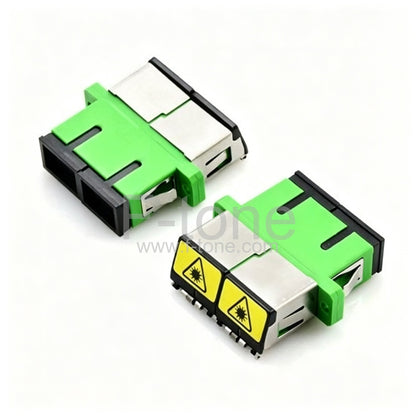 SC/APC to SC/APC Singlemode Duplex With Open Shutter Plastic Fiber Adapter