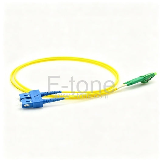 SC/APC to ST/UPC Singlemode 9/125 Duplex Fiber Patch Cable