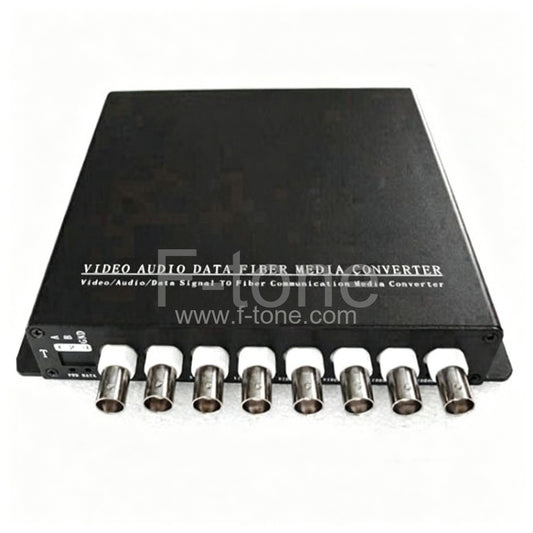8 Channel HD-AHD over Optical Fiber Transmitter and Receiver Set