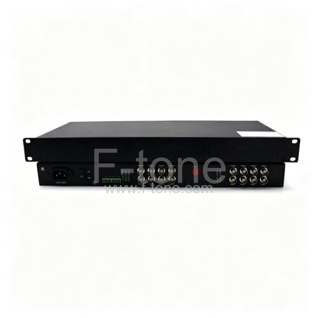 16 Channel Video & 1 Channel Bi-Directional Data & Ethernet to Fiber SM 20km Optical Video Multiplexer