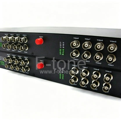 16 Channel Video & 1 Channel Bi-Directional Data & Ethernet to Fiber SM 20km Optical Video Multiplexer