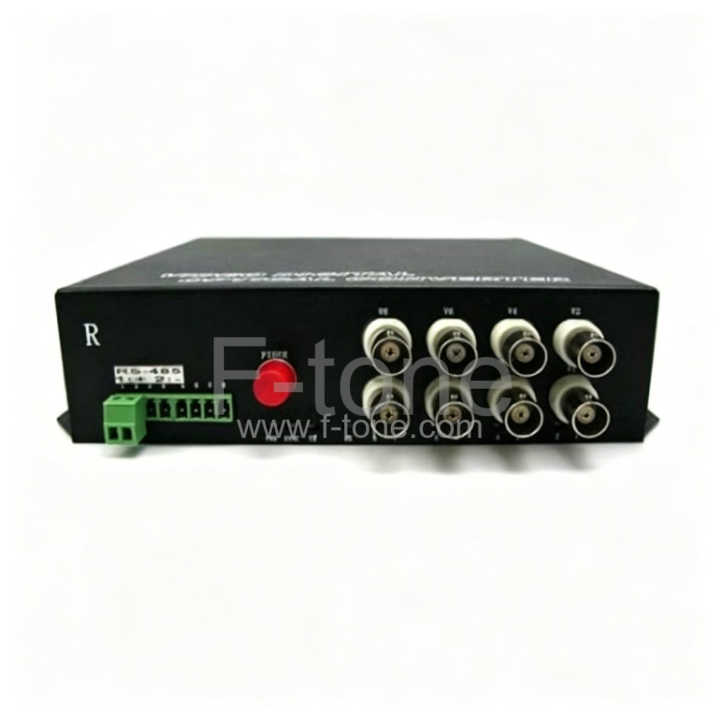 8 Channel Video & 1 Channel Bi-Directional Data & Ethernet to Fiber SM 20km Optical Video Multiplexer