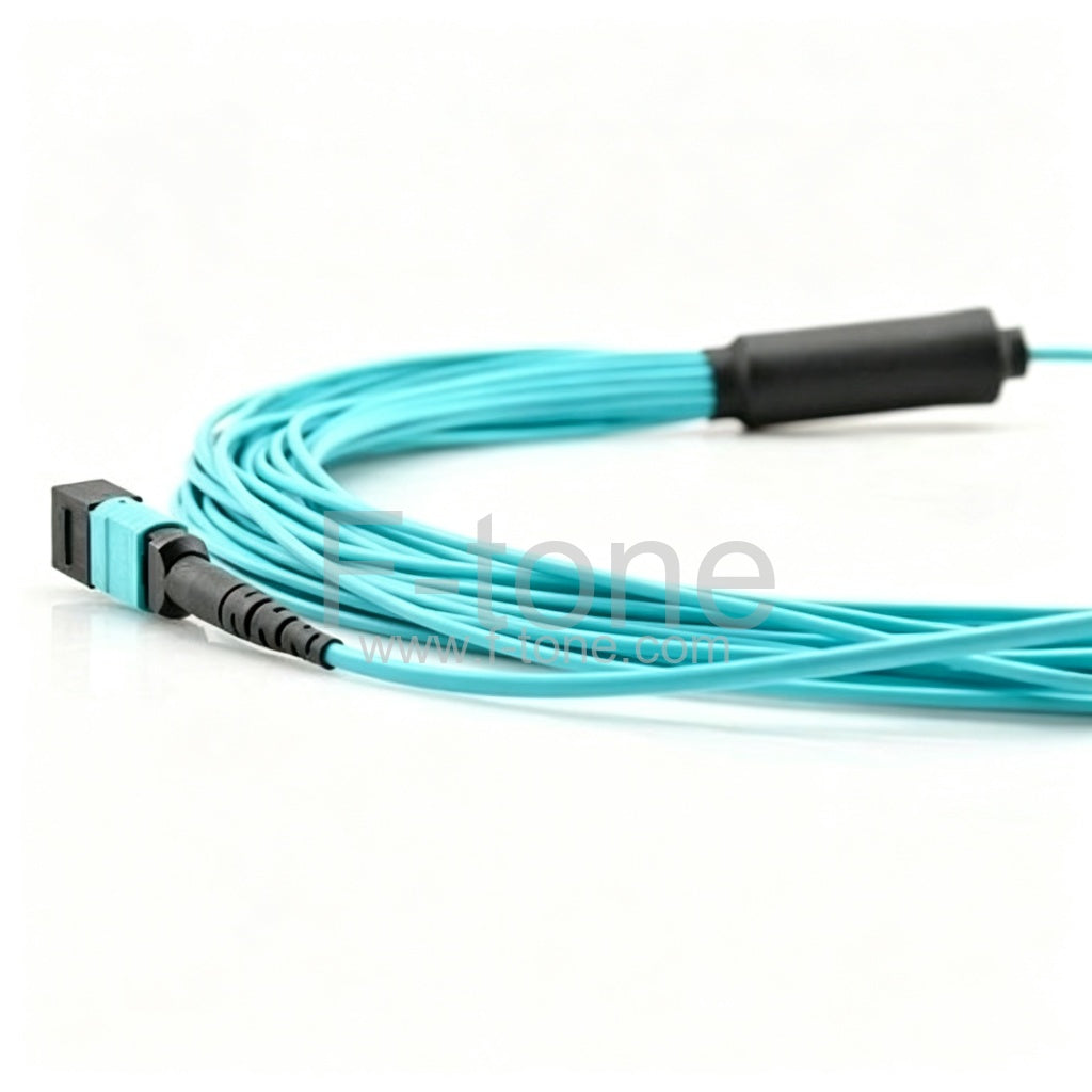 24 Fibers OM4 Multimode 24 Strands MPO Harness Cable 3.0mm LSZH/Riser