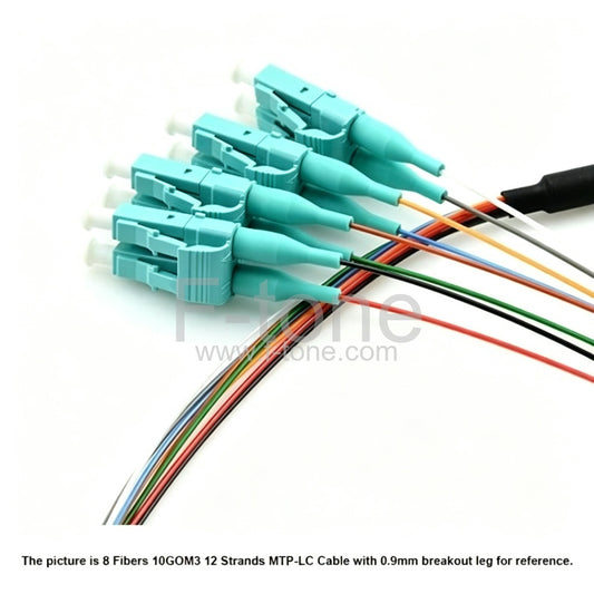 MPO-16 Fibers OM4 Multimode 16 Strands MPO Breakout Cable 3.0mm LSZH/Riser