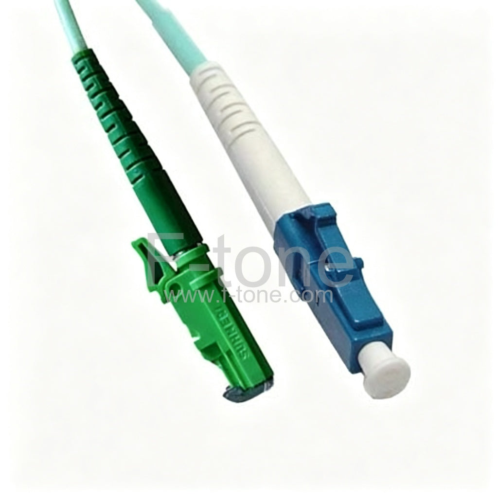 LC/APC to E2000/APC Plenum(OFNP) Simplex 9/125 Single-mode Fiber Patch Cable