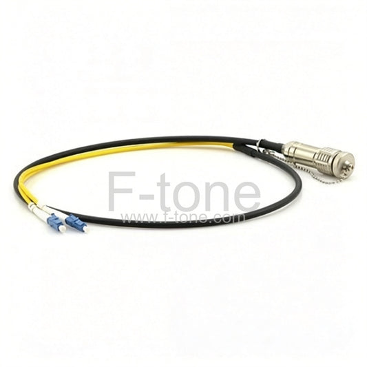 Push-Pull Waterproof Socket to LC/SC/FC/ST Cable  Connector 1 Fiber