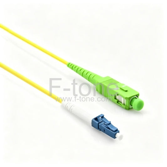 SC/APC to LC/UPC Plenum(OFNP) Simplex 9/125 Single-mode Fiber Patch Cable