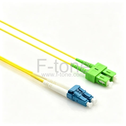 SC/APC to ST/APC Plenum(OFNP) Duplex 9/125 Single-mode Fiber Patch Cable