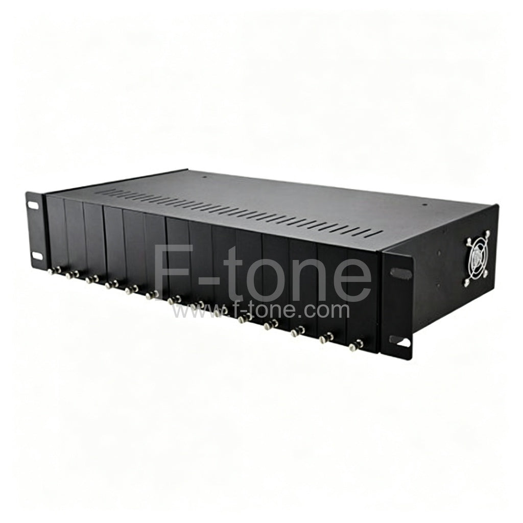 14 Slots Fiber Media Converter Rack Chassis with Single Power