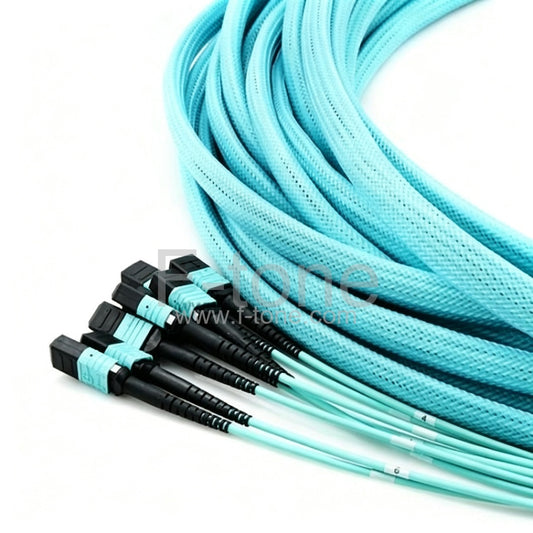 Customized 96 Fibers OM4 Multimode 12 Strands MTP Trunk Cable 3.0mm LSZH/Riser