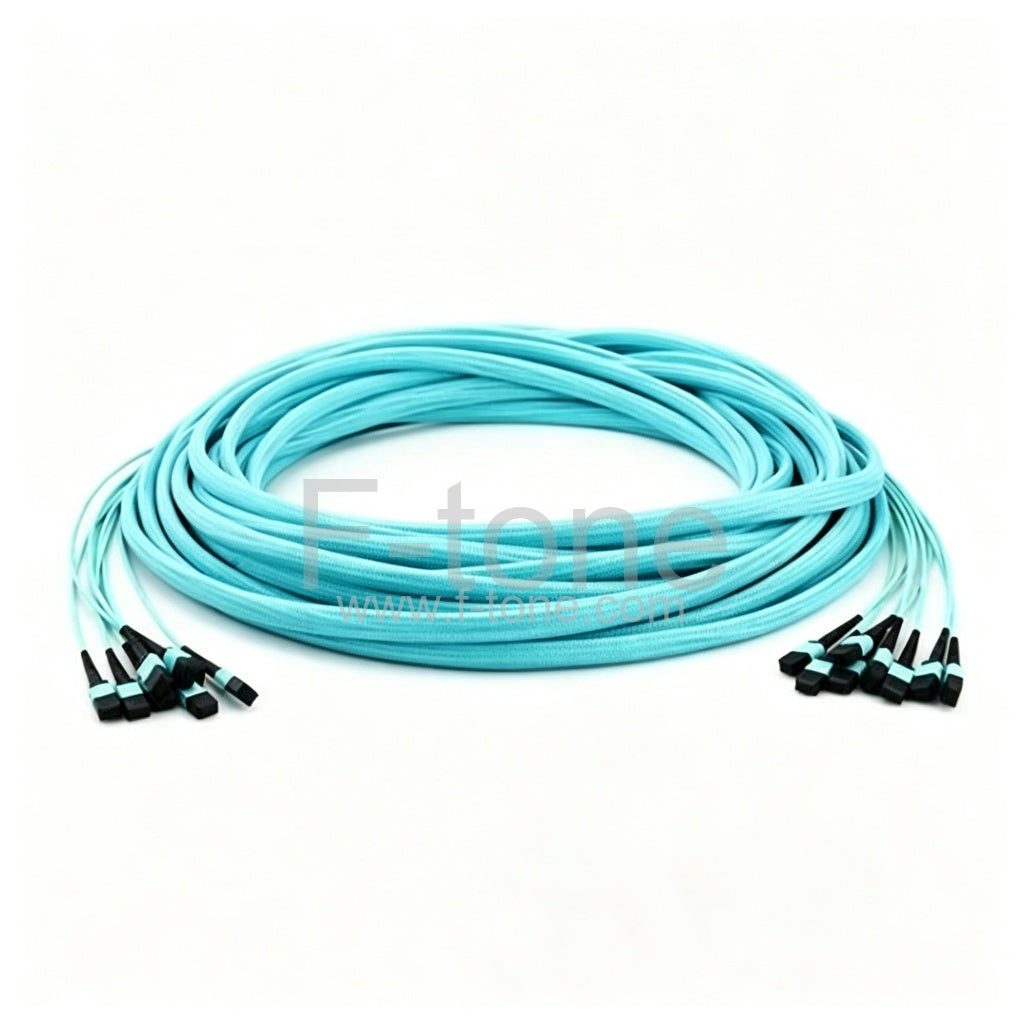 Customized 96 Fibers OM4 Multimode 12 Strands MTP Trunk Cable 3.0mm LSZH/Riser