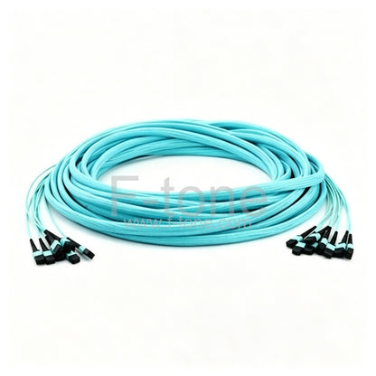 Customized 96 Fibers OM4 Multimode 12 Strands MTP Trunk Cable 3.0mm LSZH/Riser