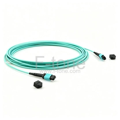 Customized 8 Fibers OM3 Multimode 12 Strands MPO-LC Harness Cable 3.0mm LSZH/Riser