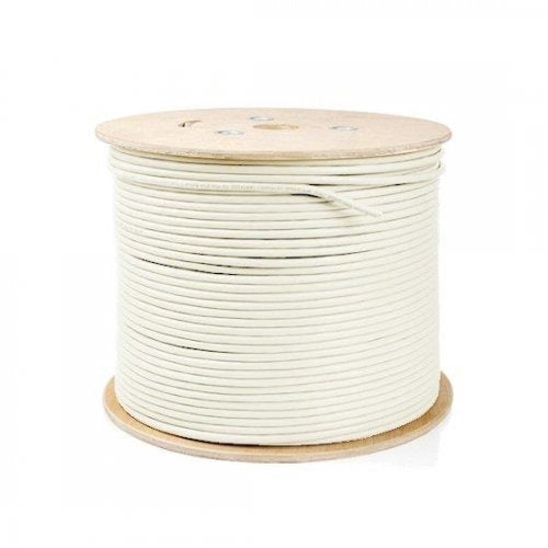 305m (1000ft) Spool Cat6a Shielded and Foiled(SFTP) Stranded LSZH Bulk Ethernet Cable Off white