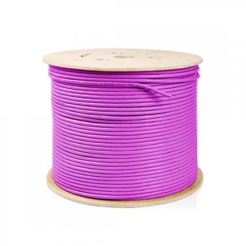 100m (328ft) Spool Cat7 Shielded and Foiled(SFTP) Solid LSZH Bulk Ethernet Cable Black