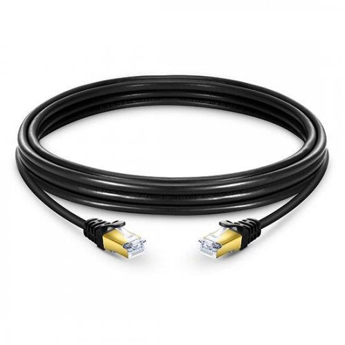 Cat7 Shielded (SSTP) Ethernet Network Patch Cable, Black  PVC, 3m (9.84ft)