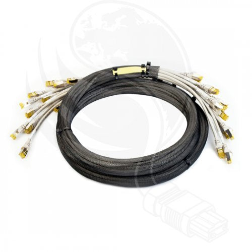 10m (32.8ft) 12 Plug to 12 Plug CAT5e Unshielded LSZH(Blue) PreTerminated Copper Trunk Cable