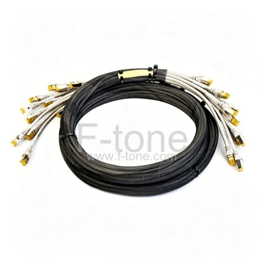 1m 6 Plug to 6 Plug CAT6A Shielded PreTerminated Copper Trunk Cable