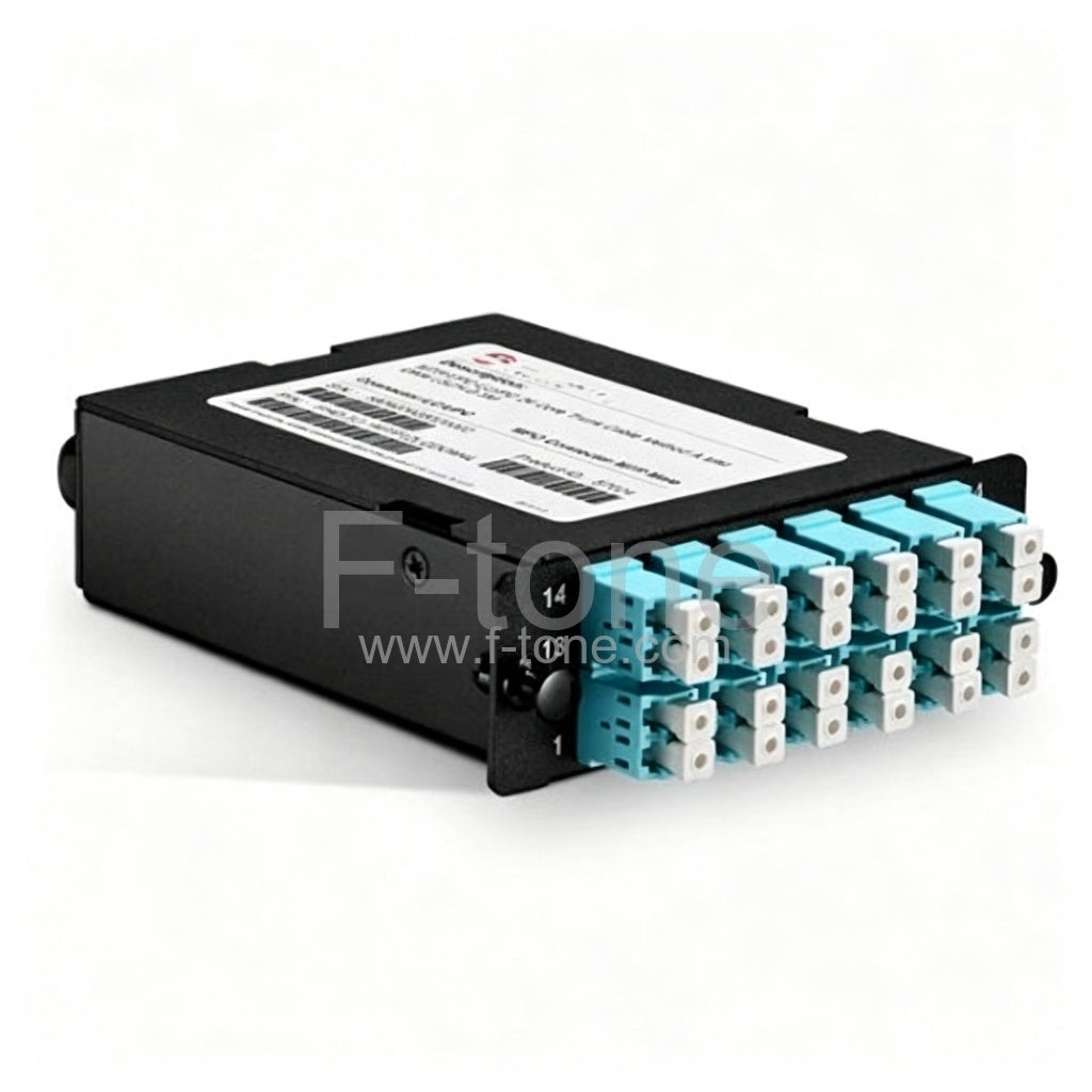 MTP to 6x LC/UPC Duplex, 0.35dB IL, Polarity A, 12 Fibers OM4 MPO/MTP Cassette