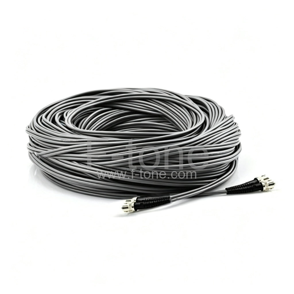 ST to ST Duplex PVC/LSZH/OFNP OM1 Multimode  Fiber Optic Patch Cable