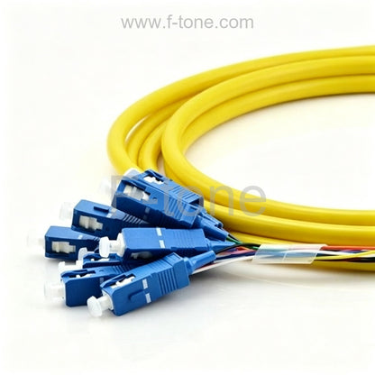12 Fiber Singlemode 9/125 FC/SC/ST/LC Waterproof Fiber Optic Pigtail