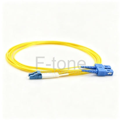 LC UPC to SC UPC Duplex PVC/LSZH/OFNP 9/125 Single Mode Fiber Patch Cable