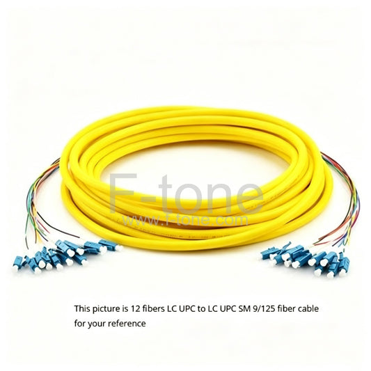 12 Fibers FC to FC 9/125 Single Mode  MultiFiber PreTerminated Breakout Trunk Cable