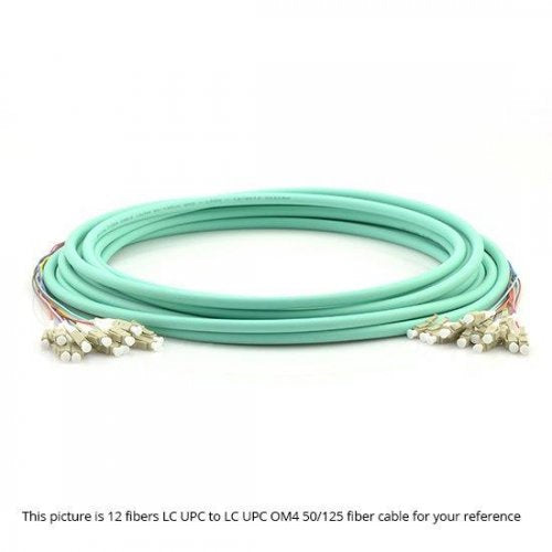 6 Fibers LC to LC OM4 Multimode MultiFiber PreTerminated Breakout Trunk Cable