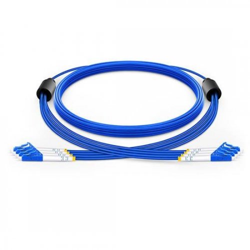 Custom ST to ST 4 Fibers Singlemode 9/125 Armored Breakout Cable 3.0mm Legs