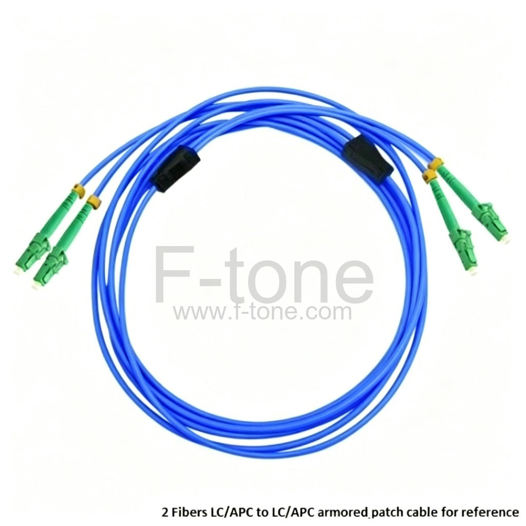 Custom ST to ST 6 Fibers Singlemode 9/125 Armored Breakout Cable 3.0mm Legs