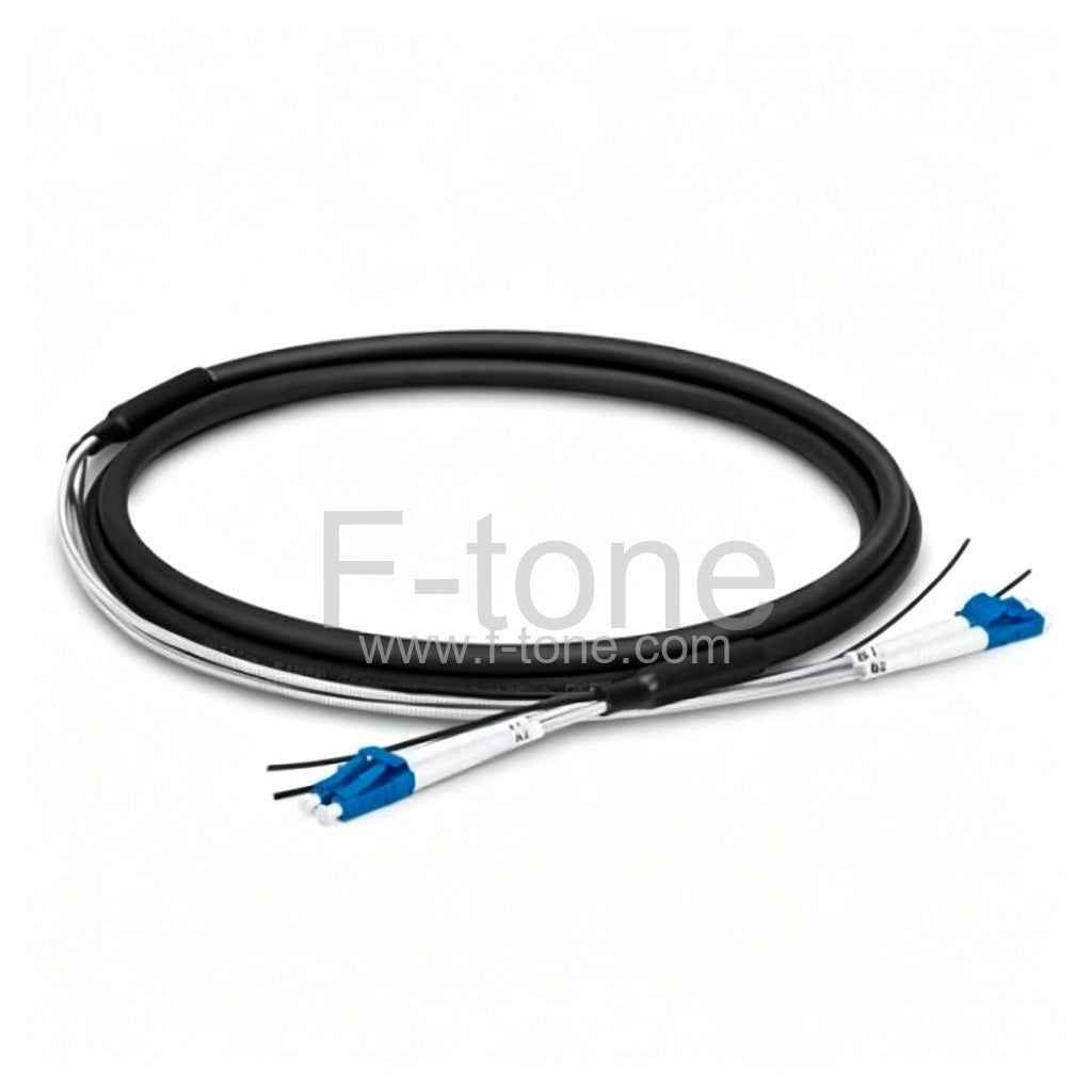 LC to LC Duplex OS2 Single Mode 7.0mm LSZH FTTA Outdoor Fiber Patch Cable