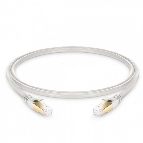 Cat8 Snagless Shielded (SFTP) PVC CM Ethernet Network Patch Cable, Off-White 3ft (0.9m)